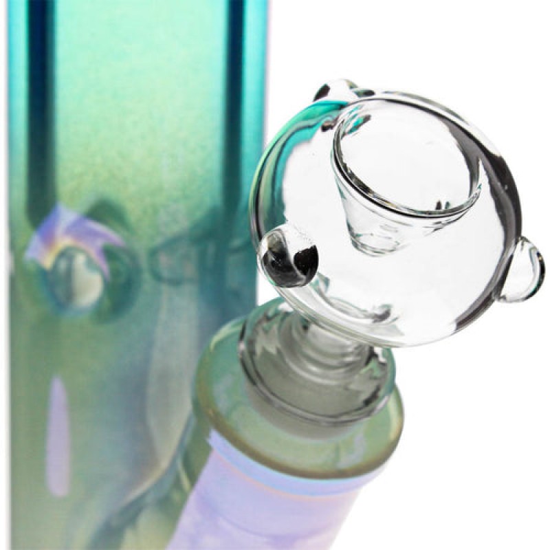 Plain Jane Glass - 16" Aqua Diffused Straight Bong