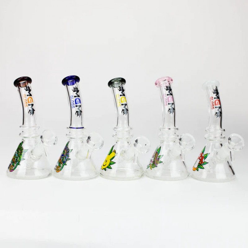 6.3" MGM Glass 2-in-1 bubbler with Graphic [C2671]