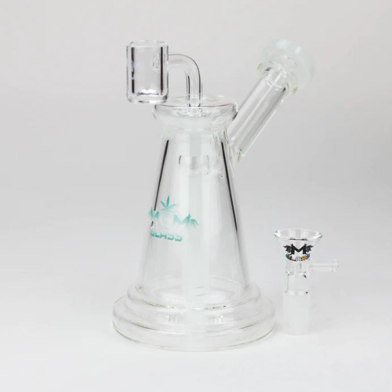 5.7" MGM Glass 2-in-1 bubbler with logo [C2676]