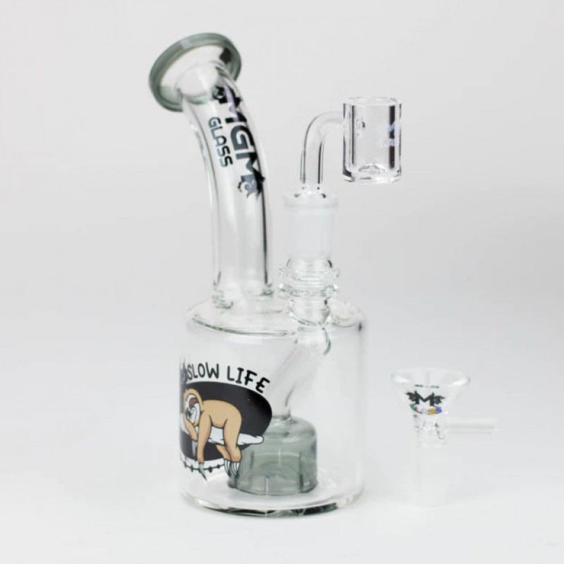 6.7" MGM Glass 2-in-1 bubbler with graphic [C2675]