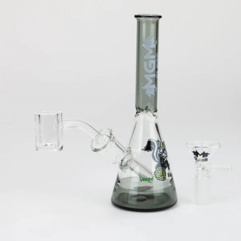 5.9" MGM Glass 2-in-1 bubbler with Logo [C5005]