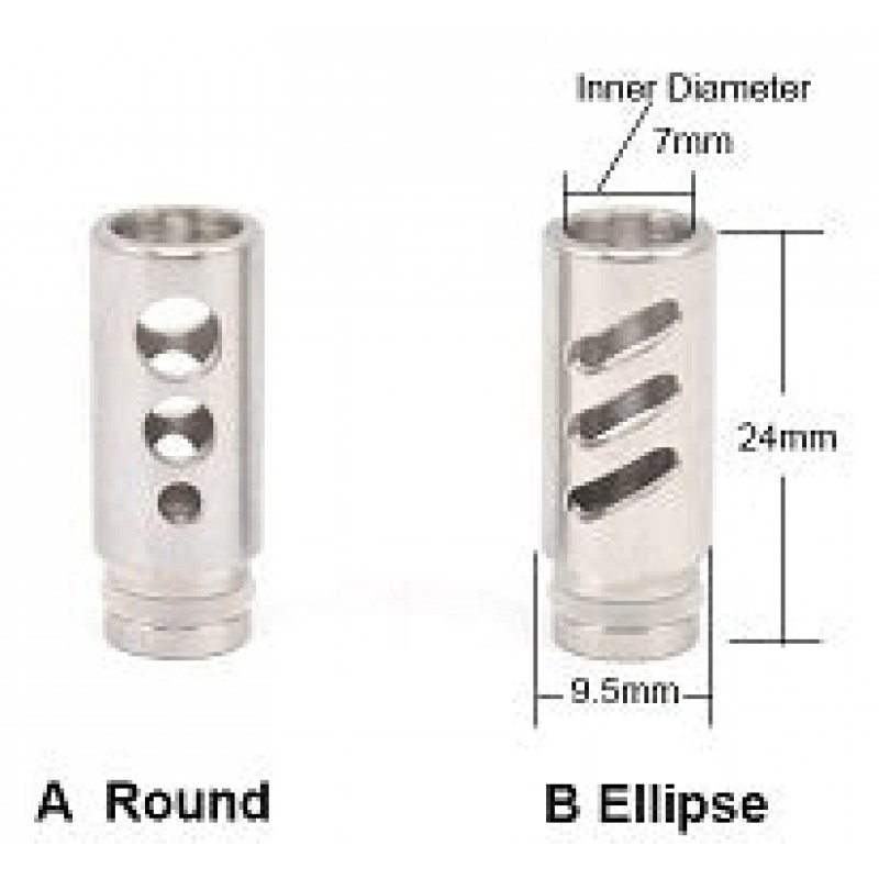 [Clearance] Hollow Out Stainless Steel Wide Bore 510 Drip Tip