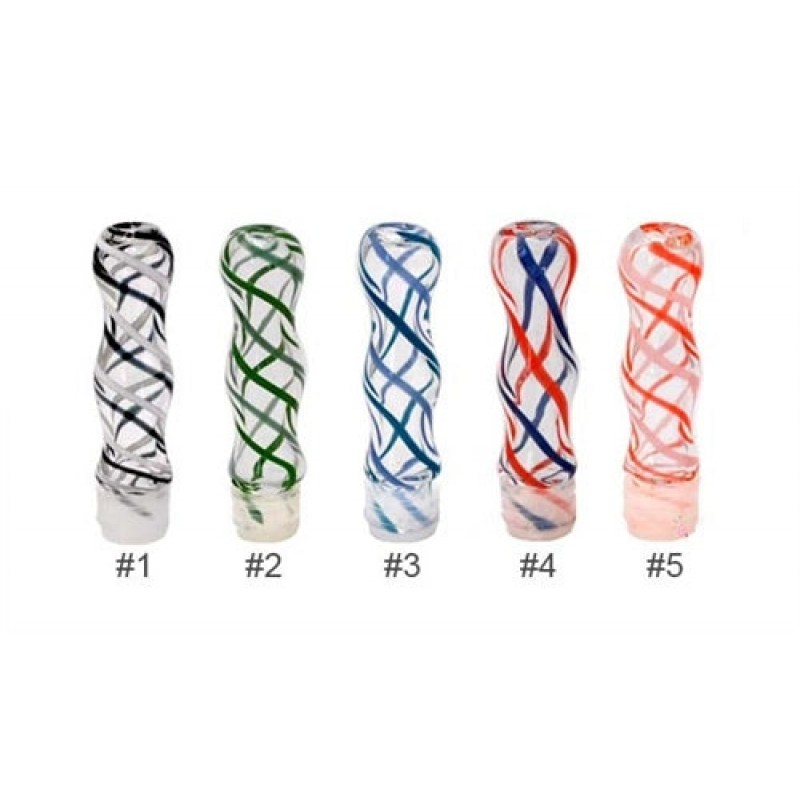 [Clearance] Glass Swirled Drip Tip