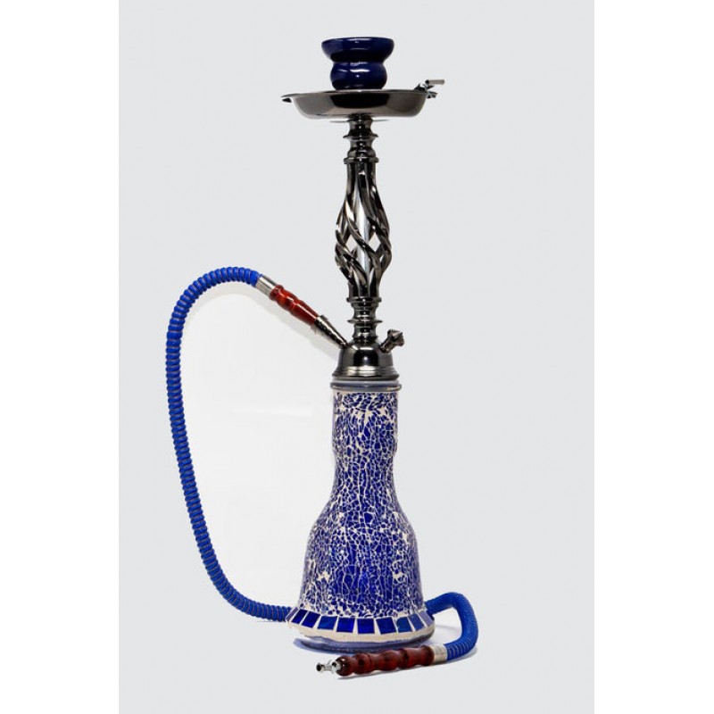 20" 1 hose Twisted wrought metal Hookah