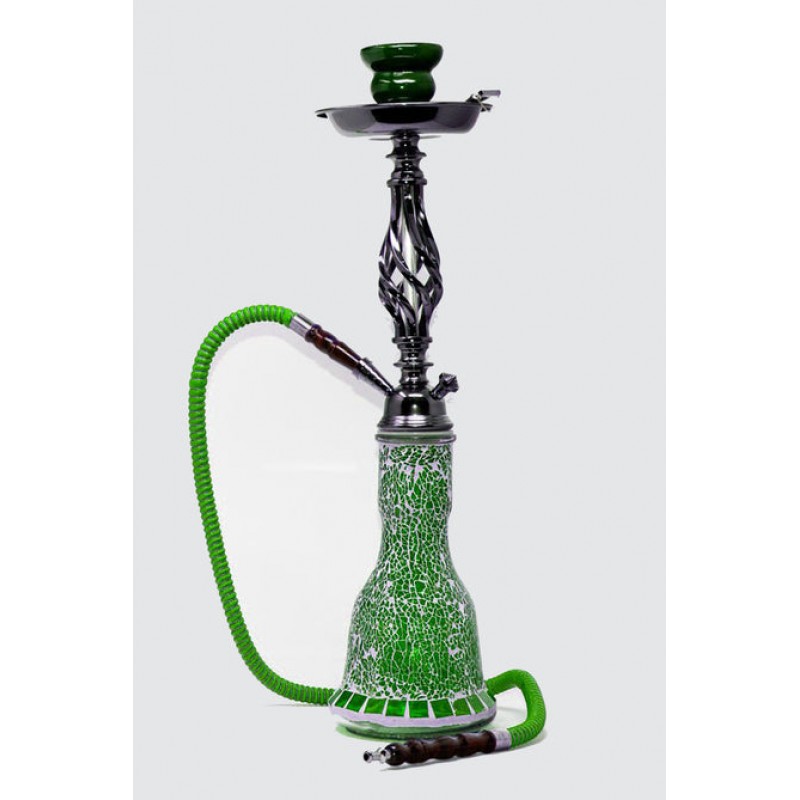 20" 1 hose Twisted wrought metal Hookah