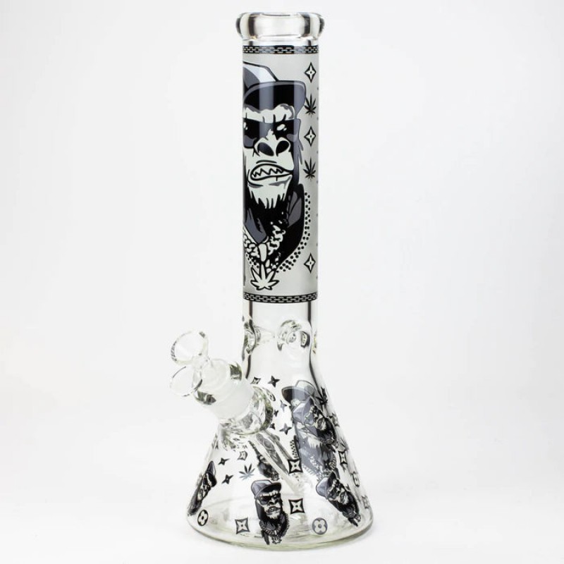 14" Gorilla Glow in the Dark Beaker Bong 7mm