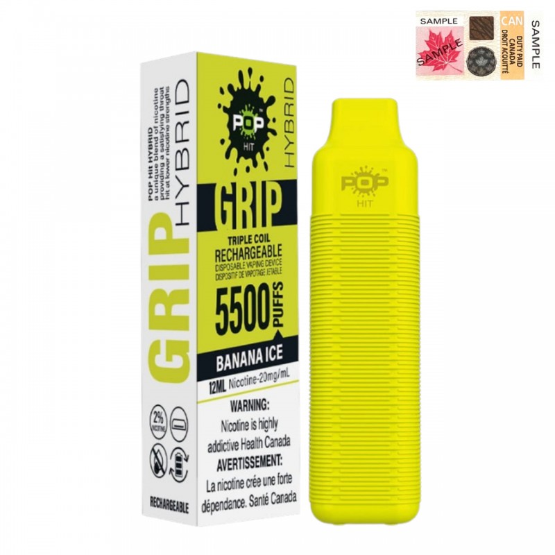 [Clearance] Pop Hit Hybrid Grip 5500 Puff Rechargeable Prefilled Disposable Vape Device