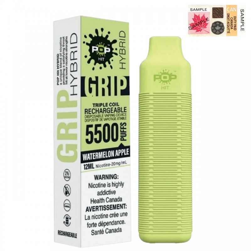 [Clearance] Pop Hit Hybrid Grip 5500 Puff Rechargeable Prefilled Disposable Vape Device