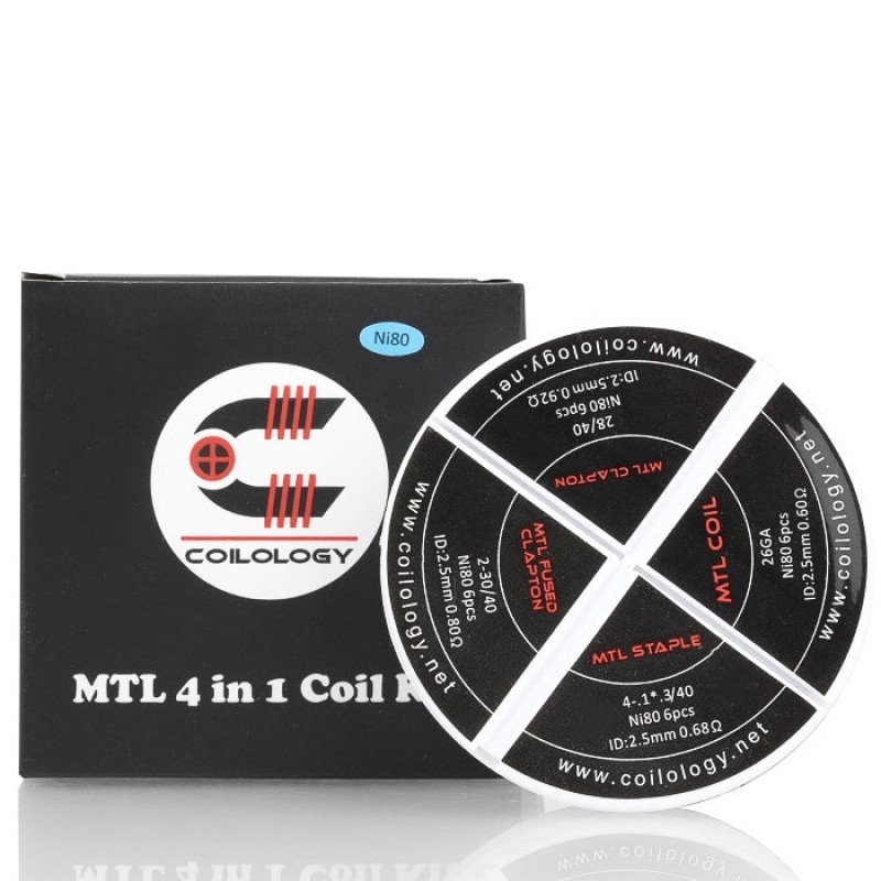 Coilology MTL 4-IN-1 Prebuilt Coils Set for RTA- RDA Vape Pod Kit