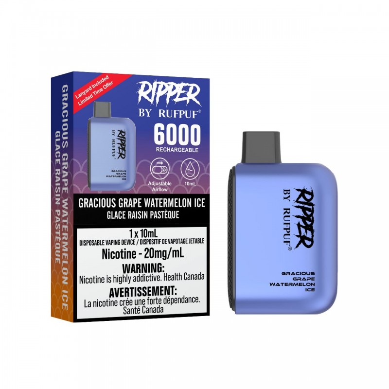 Gcore Rufpuf Ripper 6000 Puff Rechargeable Disposable Vape *New Flavours*