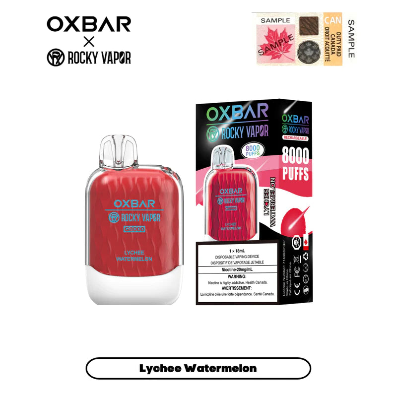 OXBAR X Rocky Vapor G8000 Rechargeable Disposable Vape