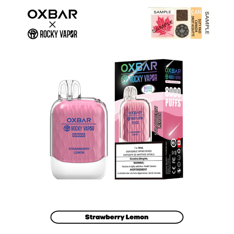 OXBAR X Rocky Vapor G8000 Rechargeable Disposable Vape